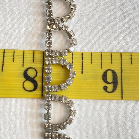 Act II Rhinstone Necklace Channel Set Clear Stone Loops Hook Clasp - Picture 8 of 9